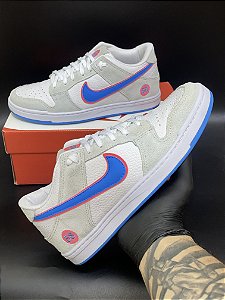 Tênis Dunk SB Low Club 58 Branco Azul