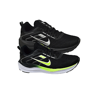 Kit 2 Tênis Nk Running V2 Preto e Preto Verde