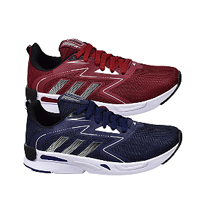 Kit 2 Tênis Adidas Run Azul e Bordô