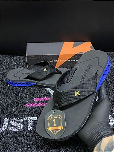Chinelo Kenner Rakka Masculino Preto Azul