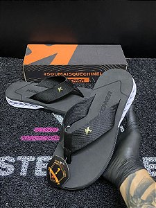 Chinelo Kenner Rakka Masculino Preto Branco
