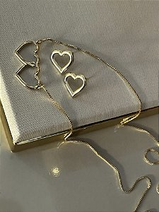 CONJUNTO CORAÇÃO DUPLO LISO