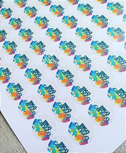 Adesivo em vinil para caneca | 2,5 cm | 100 unid