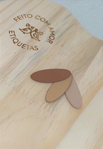 Etiqueta de borda em couro sintético | 5x1,5 cm