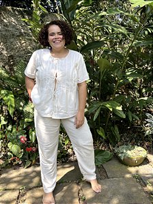 Calça Cenoura Areia