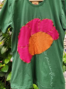 Camiseta Florir verde