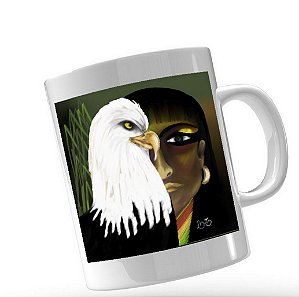 Caneca De Porcelana Personalizada Xícara Decorada  Café 325 ML Faraó