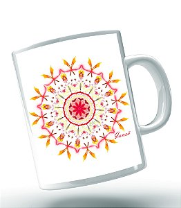 Caneca Iansã De Porcelana Personalizada Xícara Decorada Café 325 ML Dona do Vento Força Equilíbrio