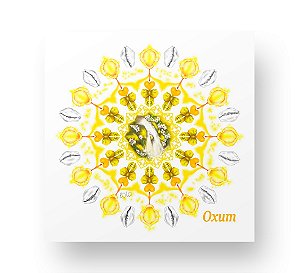 Placa Decorativa Personalizada Quadro Oxum Orixá Amarelo Equilíbrio Meditação Espiritual Zen Quarto Sala 20x20
