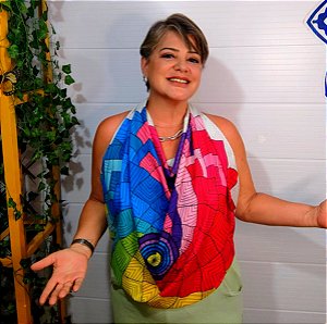 Mini Manta Panô Mandala Personalizada Colorida Espiral Meditação Coloricasa