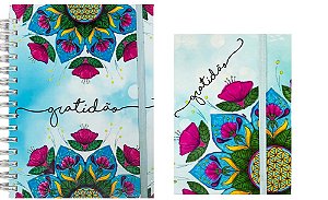 Kit Agenda Permanente Com Caixa Box Porta Joias Maquiagem Mandalas Coloridas Coloricasa