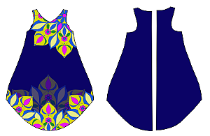 Vestido Mandala Pétalas Personalizado Feminino do P ao G5: Modelo Exclusivo Trápezio na Coloricasa