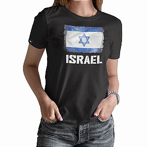 Camiseta Israel Feminina Aliança Militar - Preta