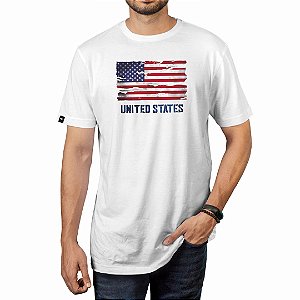 Camiseta United States Masculina Aliança Militar - Branca