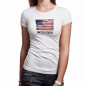 Camiseta United States Feminina Aliança Militar - Branca