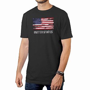 Camiseta United States Masculina Aliança Militar - Preta