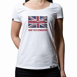 Camiseta United Kingdom Feminina Aliança Militar - Branca