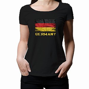 Camiseta Germany Feminina Aliança Militar - Preta