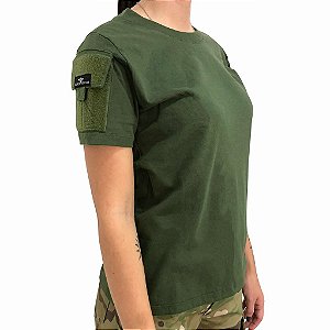 Camiseta Combat Feminina Rapina Militar - Musgo