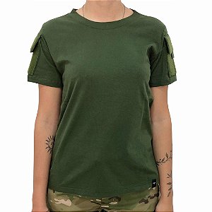Camiseta Combat Feminina Aliança Militar - Musgo