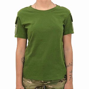 Camiseta Combat Feminina Aliança Militar - Oliva