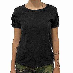 Camiseta Combat Feminina Aliança Militar - Preta