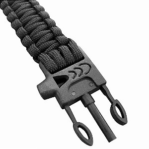 Pulseira Tática Paracord Aliança - Preta