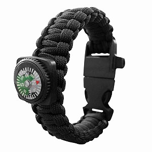 Pulseira Tática Paracord Aliança - Preta