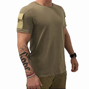 Camiseta Combat Masculina Aliança Militar - Coyote