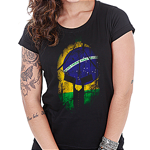 Camiseta Militar Baby Look Feminina Si Vis Pacem Para Bellum Brasil - Team Six