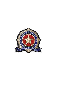 Distintivo Emborrachado P/ Quepe Subtenente e Sargento - PMSC
