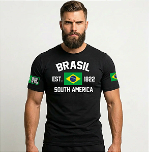 Camiseta Masculina Brasil South America - Team Six