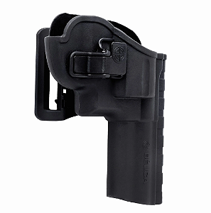 Coldre REVÓLVER 8T Bélica Destro - Cintura/Passador Fixo - Preto