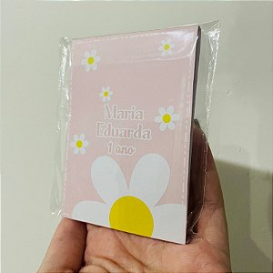 Lembrancinha margaridas bloquinho de anotação