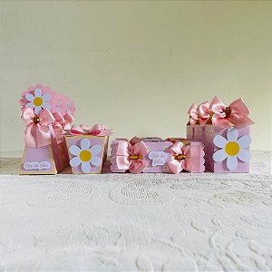 Kit festa margaridas chá de fraldas chá de bebê