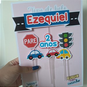 Topo de bolo carrinhos
