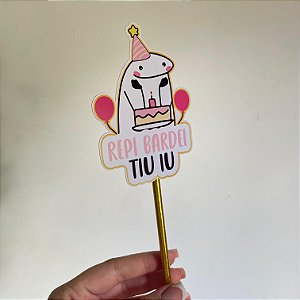 Topo de bolo Repi Bardei tiu iu aro 15cm