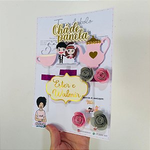 Topo de bolo chá de panela