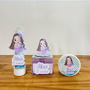 Kit de acrílicos personalizados sereia