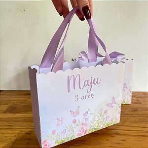Sacola persolizada Borboletas lilás