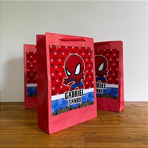 Sacola surpresa personalizada homem aranha baby