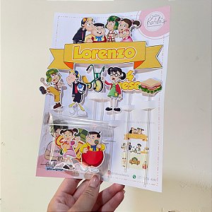 Topo de bolo chaves personalizado