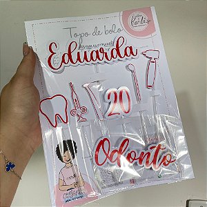 Topo de bolo odontologia personalizado