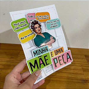 Topo de bolo minha mãe é uma peça