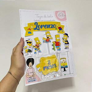 Topo de bolo Bart Simpson personalizado