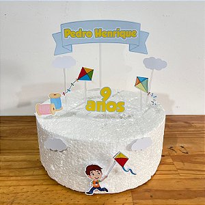 Topo de bolo pipa personalizado