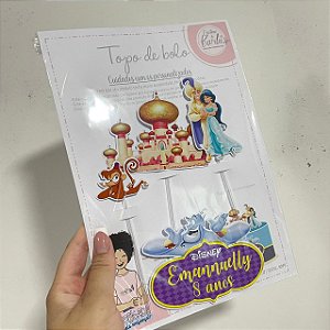 Topo de bolo jasmine personalizado