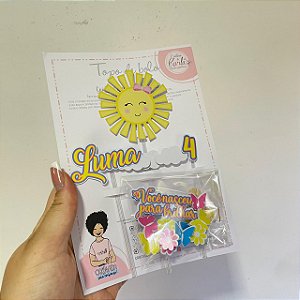 Topo de bolo raio de sol personalizado