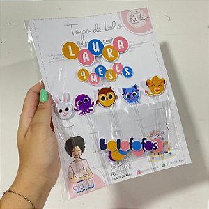 Topo de bolo bolofofos personalizado