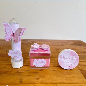 Kit de acrílicos personalizados borboletas